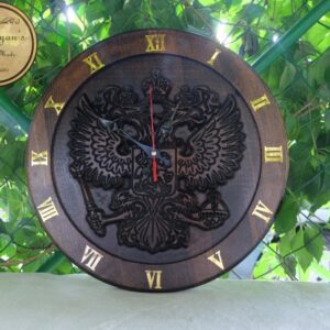 Часы резные  Герб России